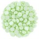 Cuentas de vidrio Czech Cabuchones 2 agujeros 6mm - Alabaster Pastel Green